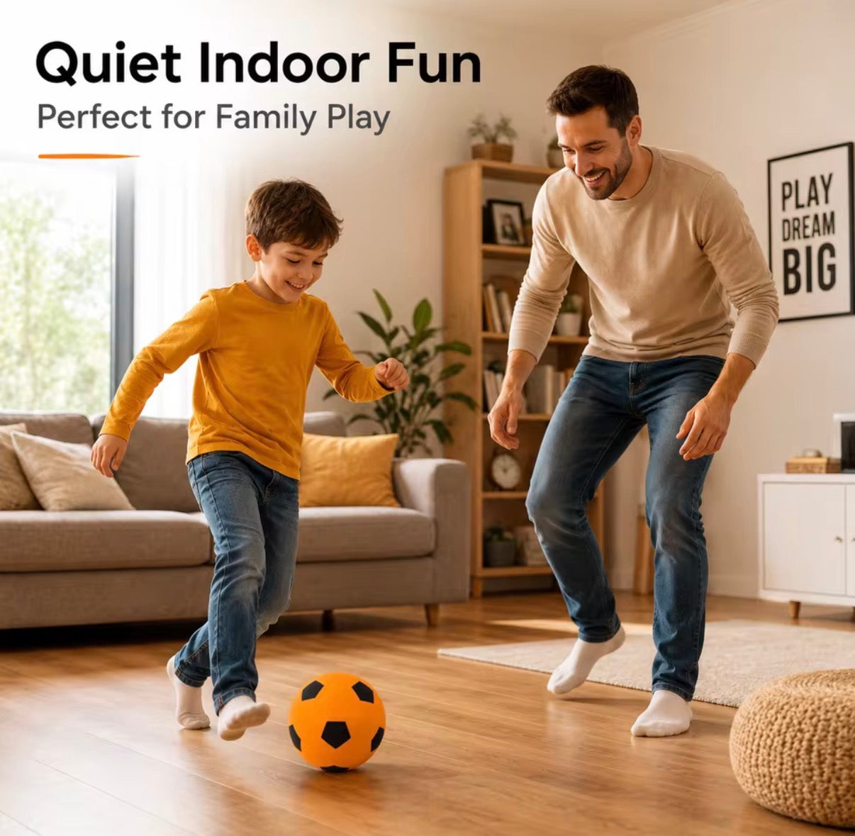 QUIET IN DOOR FOOTBALL